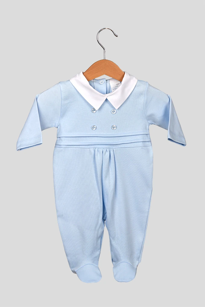 Boy Buttons Cotton Babygrow